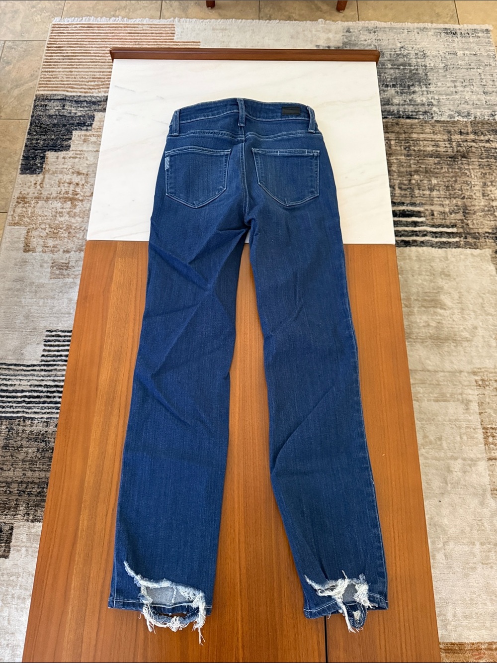 PAIGE Straight Leg Jeans in Dark Indigo - Picture 2 of 3